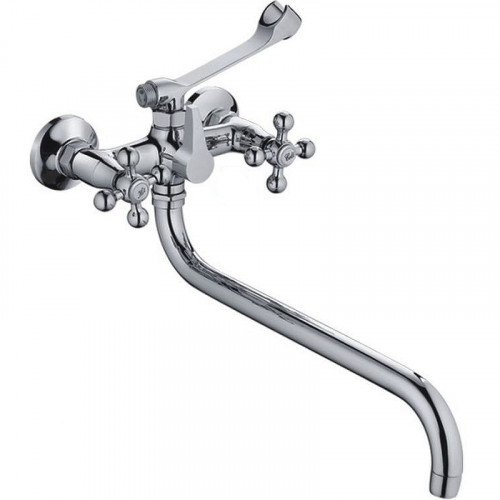 Смеситель для ванны Haiba HB2619-3 универсальный Хром на стену