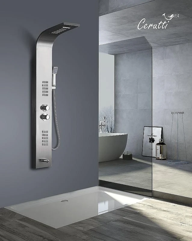 Душевая панель Ceruttispa Virginia BR CT9983 с гидромассажем Нержавеющая сталь
