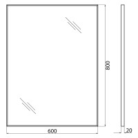 Зеркало BelBagno SPC-AL-600-800 Хром