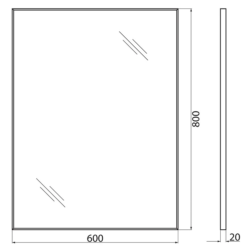 Зеркало BelBagno SPC-AL-600-800 Хром
