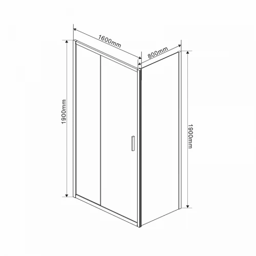 Душевой уголок Vincea Garda 160х80 VSR-1G8016CL профиль Хром стекло прозрачное