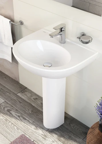 Раковина Vitra Zentrum 60 5786B003-0001 Белая фарфор подвесная