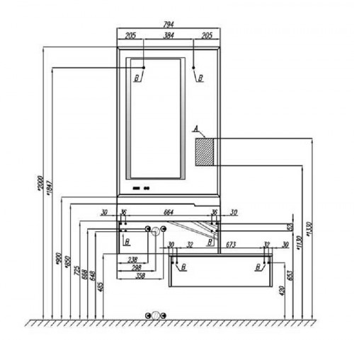 Тумба Aquaton Сакура 80 1A236603SKW80 подвесная Ольха наварра Белый глянец МДФ / ЛДСП