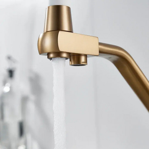 Смеситель для кухни Maretti Eleganza Gold ENG31RGF13 Золотой сатин Белый