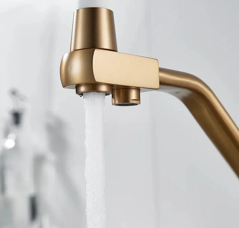Смеситель для кухни Maretti Eleganza Gold ENG31RGF13 Золотой сатин Белый