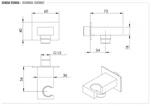 Шланговое подключение Remer 337W цвет Хром