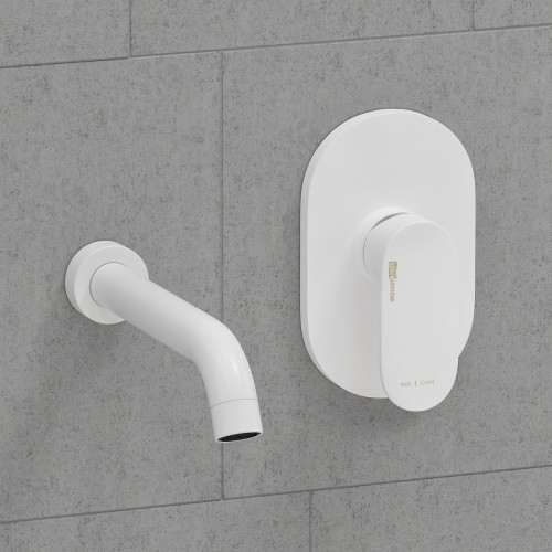 Смеситель для раковины WasserKRAFT A85593 Белый матовый латунь встраиваемый