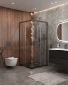 Душевой уголок Cezares Molveno 100x100 MOLVENO-A-2-100-C-GM-IV профиль Оружейная сталь стекло прозрачное