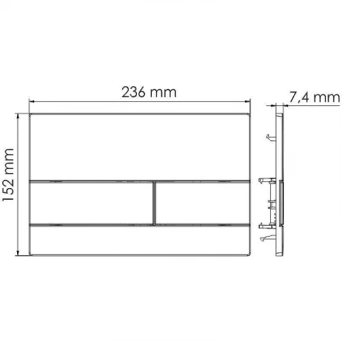 Инсталляция WasserKRAFT Alme 15TLT.010.ME.BN04 для унитаза с клавишей смыва Никель