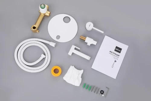 Гигиенический душ со смесителем Abber Emotion AF8826W цвет Белый матовый