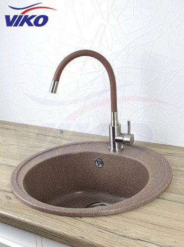 Смеситель для кухни Viko V-4458 Нержавеющая сталь Коричневый