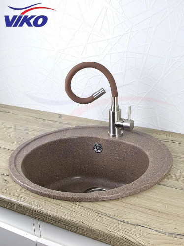 Смеситель для кухни Viko V-4458 Нержавеющая сталь Коричневый