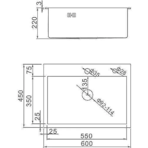 Кухонная мойка Aflorn Premium 60 AF96045F Графит