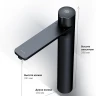 Смеситель для раковины AM.PM X-Joy F85A92522 Черный матовый латунь