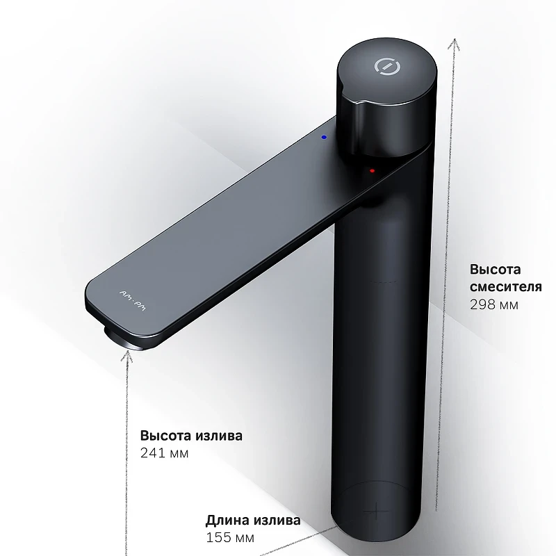 Смеситель для раковины AM.PM X-Joy F85A92522 Черный матовый латунь