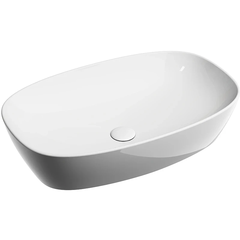 Раковина-чаша Ceramicanova Element 60 CN6049 Белая глянцевая фарфор накладная