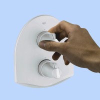 Смеситель для душа Grohe Chiara 19159RR0 с термостатом Велюровый хром латунь встраиваемый