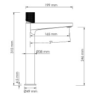 Смеситель для раковины WasserKRAFT Ems 7603H Золото глянцевое латунь