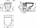 Унитаз Ideal Standard Esedra Rimless T365701 подвесной с сиденьем Микролифт фаянс подвесной