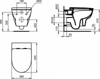 Унитаз Ideal Standard Esedra Rimless T365701 подвесной с сиденьем Микролифт фаянс подвесной