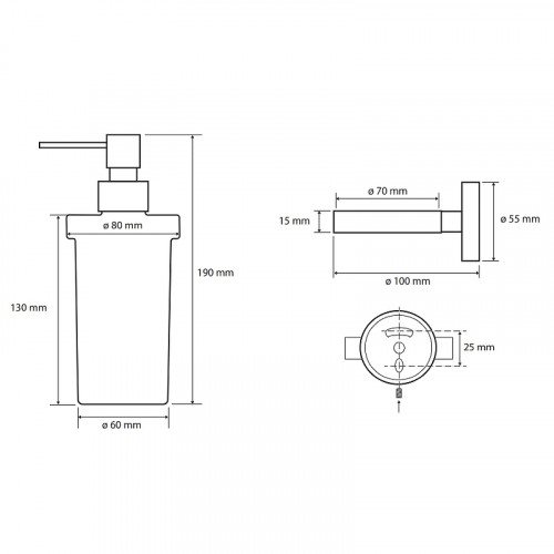 Дозатор для жидкого мыла Bemeta Dark 104109010 Черный