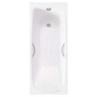 Чугунная ванна Delice Fusion 170х70 DLR230647R-AS цвет Белый с отверстиями под ручки с антискользящим покрытием