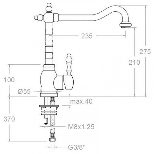 Смеситель для кухни Ramonsoler Gaudi 3029 Хром