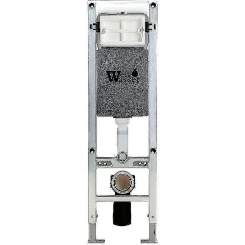 Комплект унитаза с инсталляцией WeltWasser AMBERG 350 ST + SALZBACH 043 GL-WT + AMBERG RD-BL 10000011484 цвет Белый глянцевый с сиденьем Микролифт и клавишей смыва цвет Черный