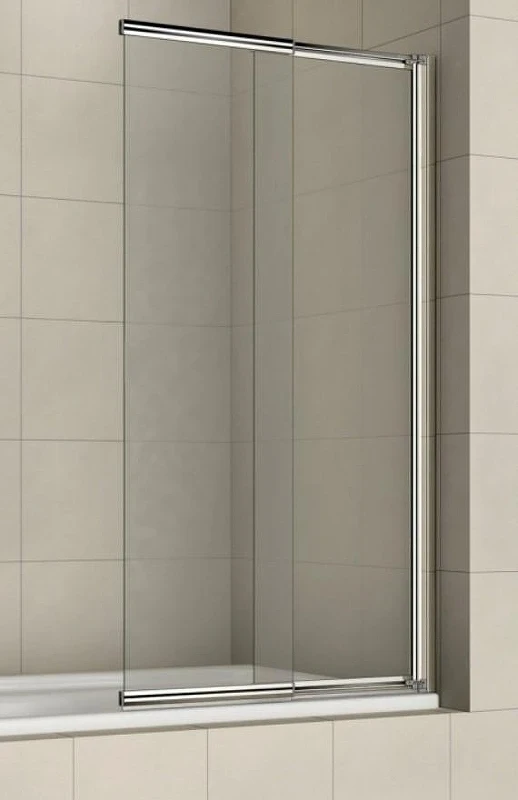 Шторка на ванну Azario Merrit 80 AZ-NF6122 800 профиль Серебро стекло прозрачное