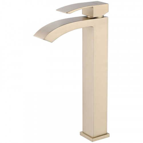 Смеситель для раковины Abber Wasserfall AF8611G Золото матовое латунь