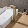 Смеситель для раковины Abber Wasserfall AF8611G Золото матовое латунь