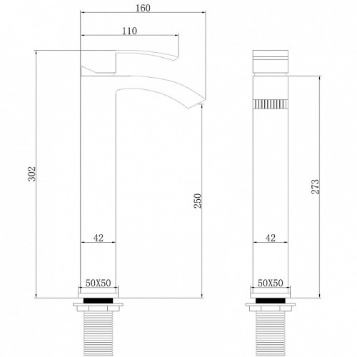 Смеситель для раковины Abber Wasserfall AF8611G Золото матовое латунь