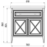 Комплект мебели для ванной ASB-Woodline Монте 80 Бежевый массив дерева