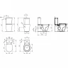 Унитаз компакт Ideal Standard Connect E803701 без бачка и сиденья фарфор напольный