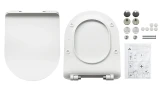 Унитаз компакт Sanita Luxe Next WC.CC/Next/2-SlimDM/WHT.G/S1 цвет Белый с бачком и сиденьем Микролифт