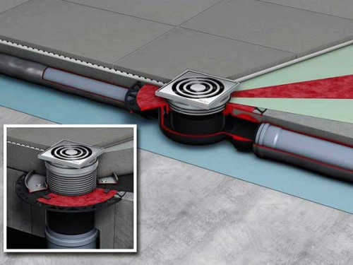 Трап для душа Tece Drainpoint S130 3601300 вертикальный с декоративной решеткой с фланцем