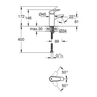 Смеситель для раковины Grohe Bauflow 23752000 Хром латунь