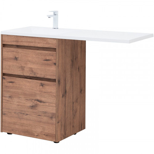 Тумба с раковиной Aquanet Токио 120 L 335587 Дуб веллингтон МДФ / ЛДСП