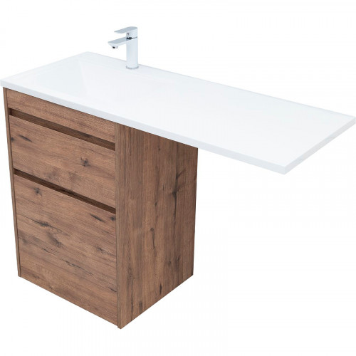 Тумба с раковиной Aquanet Токио 120 L 335587 Дуб веллингтон МДФ / ЛДСП