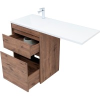 Тумба с раковиной Aquanet Токио 120 L 335587 Дуб веллингтон МДФ / ЛДСП