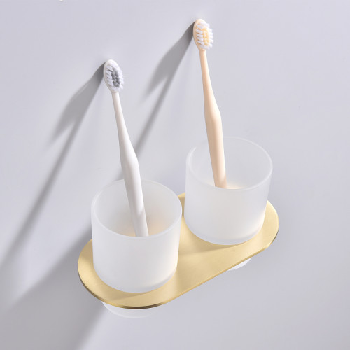 Стакан для зубных щеток Raglo R300.08.03 двойной Золото матовое