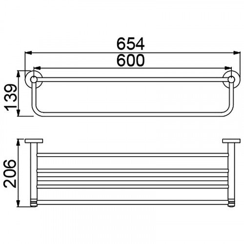 Полка для полотенец Timo Saona 13058/18 Черное золото