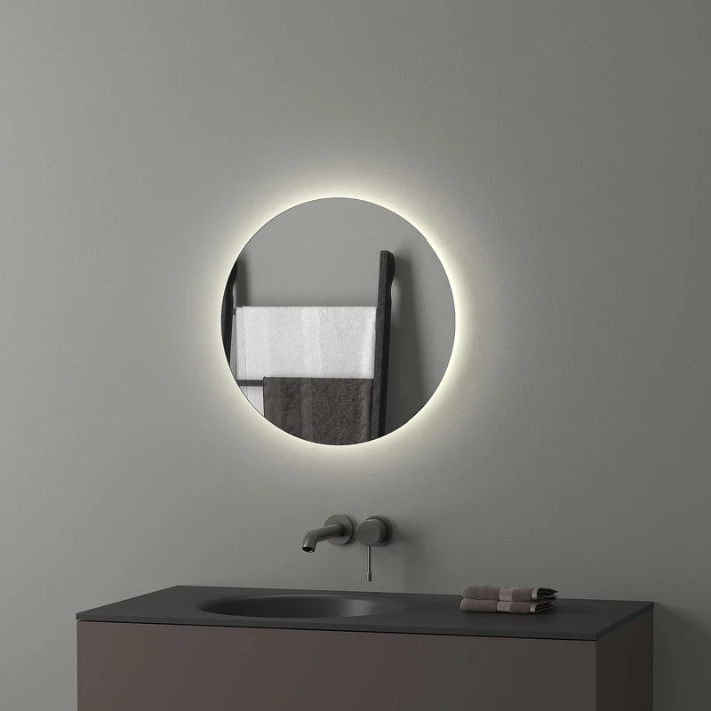 Зеркало Evoform Ledshine d50 BY 2542 с подсветкой 12 W - без выключателя - нейтральный белый свет стекло