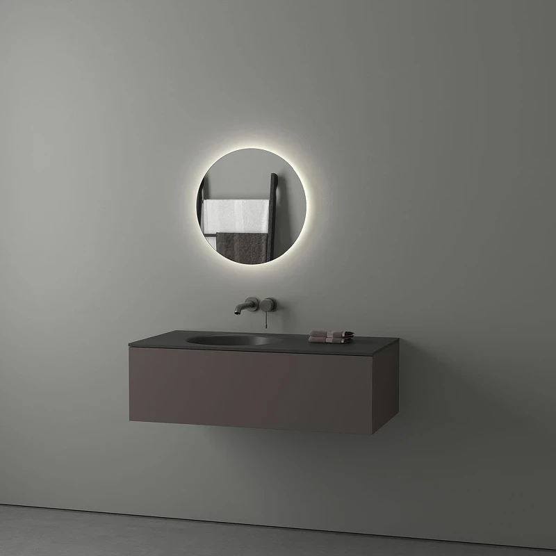 Зеркало Evoform Ledshine d50 BY 2542 с подсветкой 12 W - без выключателя - нейтральный белый свет стекло