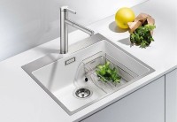 Кухонная мойка Blanco Subline 500-IF/A SteelFrame 524112 Белая искусственный камень (литьевой мрамор), нержавеющая сталь встраиваемый