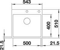 Кухонная мойка Blanco Subline 500-IF/A SteelFrame 524112 Белая искусственный камень (литьевой мрамор), нержавеющая сталь встраиваемый