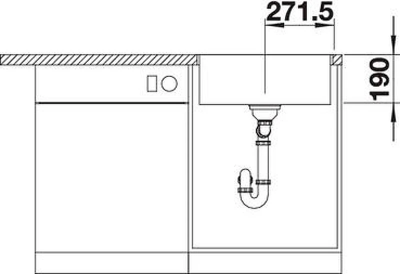 Кухонная мойка Blanco Subline 500-IF/A SteelFrame 524112 Белая искусственный камень (литьевой мрамор), нержавеющая сталь встраиваемый