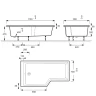 Акриловая ванна Jacob Delafon Bain Douche Neo 170x90 L E6D002L-00 без гидромассажа
