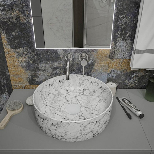 Раковина-чаша Maretti Elena 41 EA13NS10-740MR цвет Белый мрамор