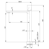 Смеситель для раковины Remer Edge EG512LXL Хром латунь